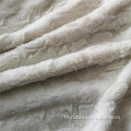 Tissu polaire en peluche Pv en relief blanc Polyester